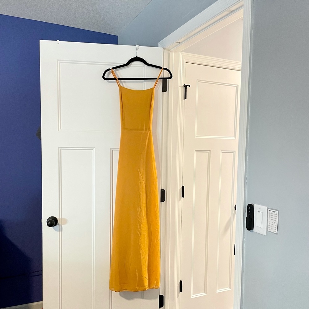 NEW crisscross back wrap slit dress
